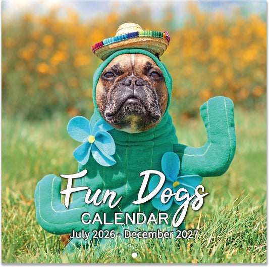 Cute Puppies 18-Month Wall Calendar (Jul 2026 - Dec 2027)