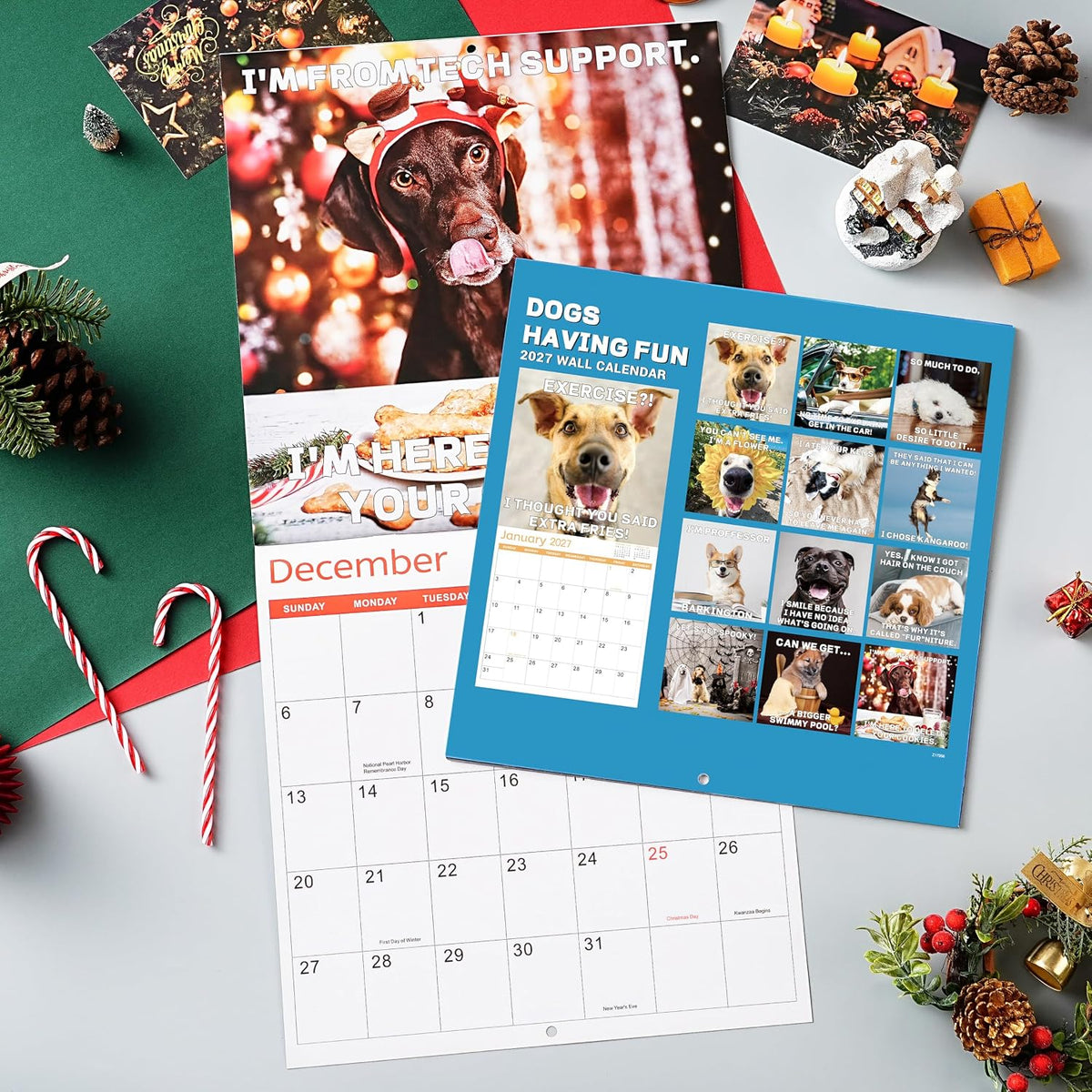 2027 Funny Dogs Wall Calendar