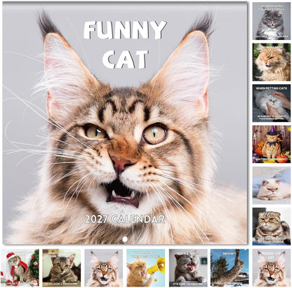 2027 Funny Cats Wall Calendar