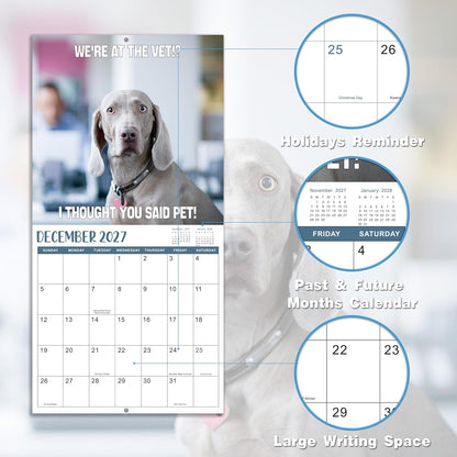 Silly Dogs 18-Month Wall Calendar (Jul 2026 - Dec 2027)
