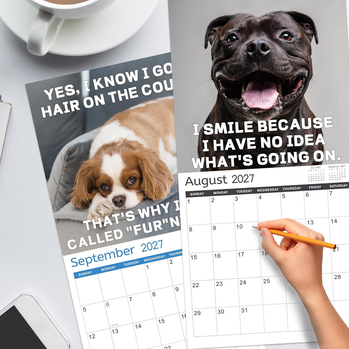 2027 Funny Dogs Wall Calendar