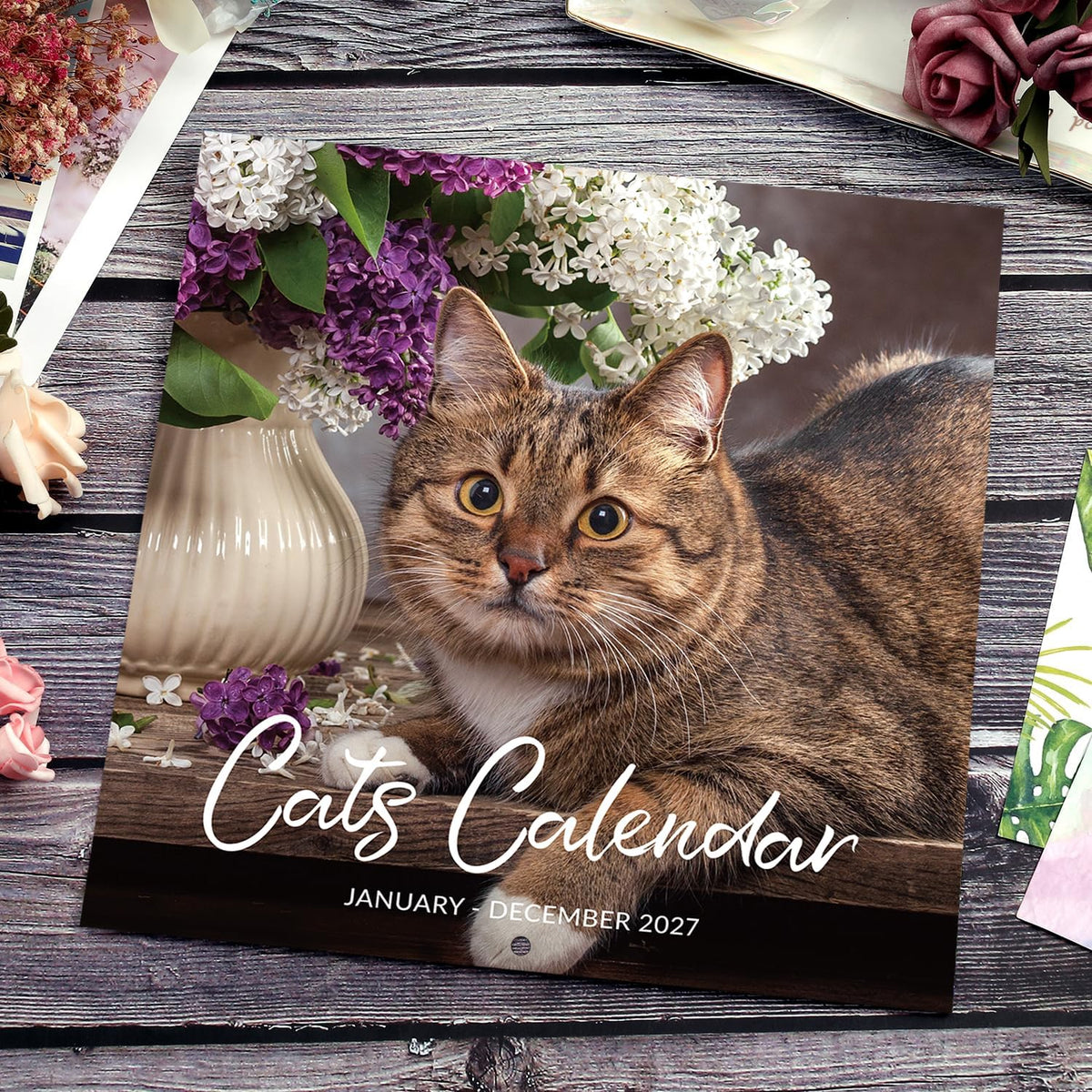 Cat Photo 18-Month Wall Calendar (Jul 2026 - Dec 2027)