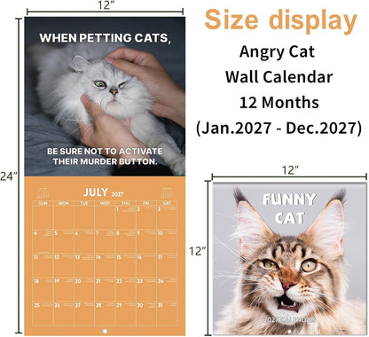 2027 Funny Cats Wall Calendar